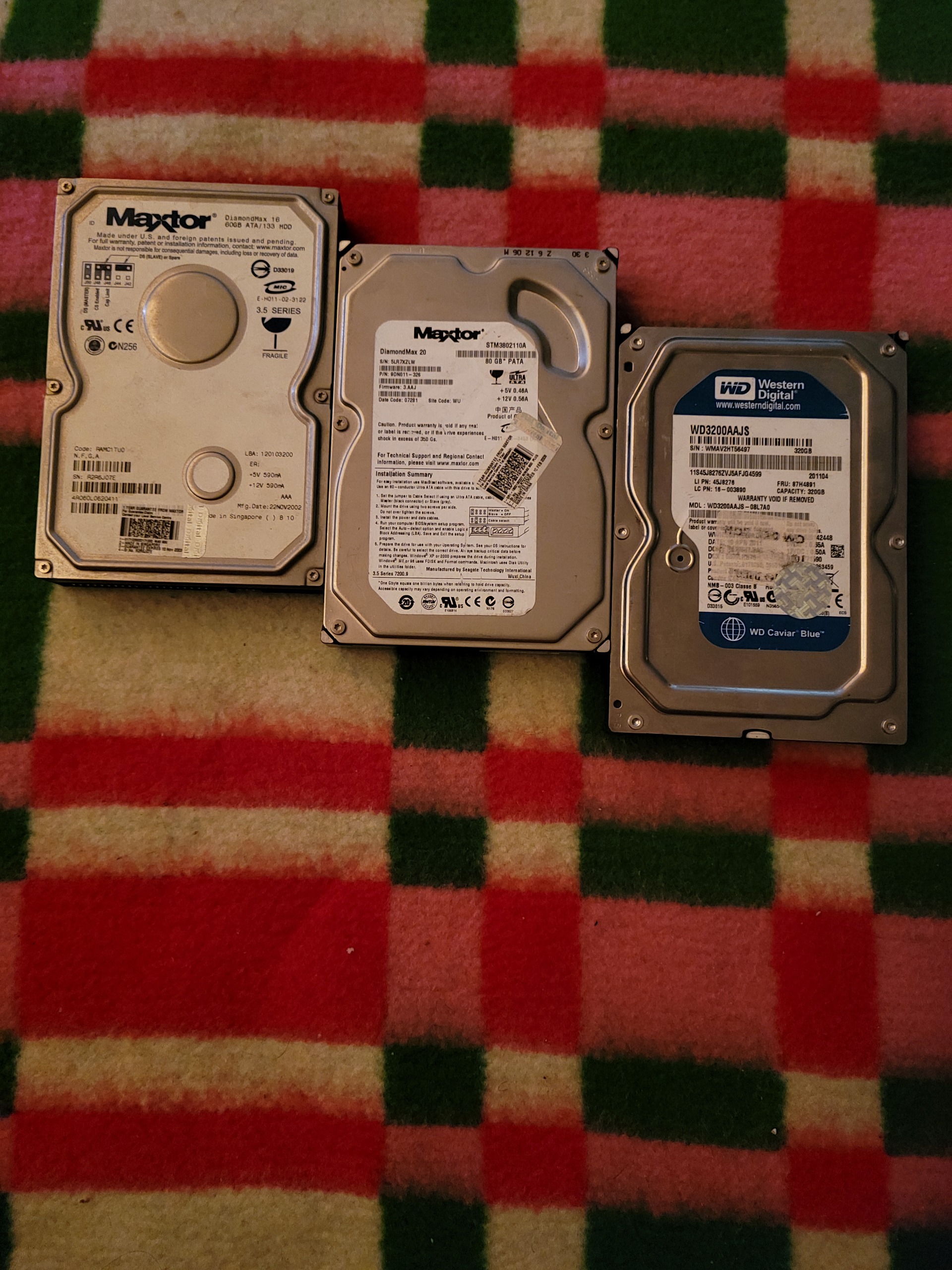 مزایده ی 3عدد هارد کامپیوتر