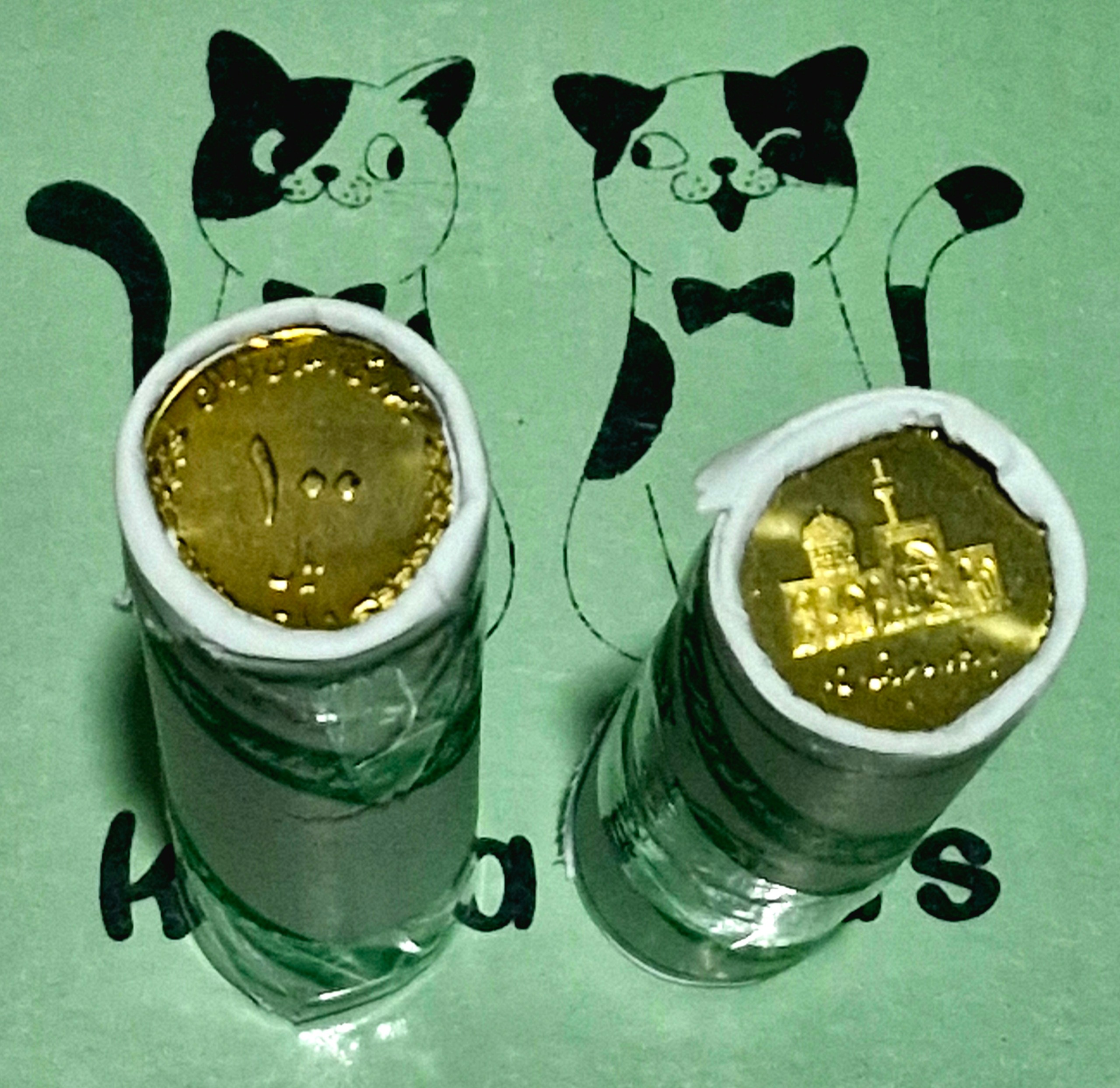 2 رول 100 ریالی سال 1385 بارگاهی (چسبی)