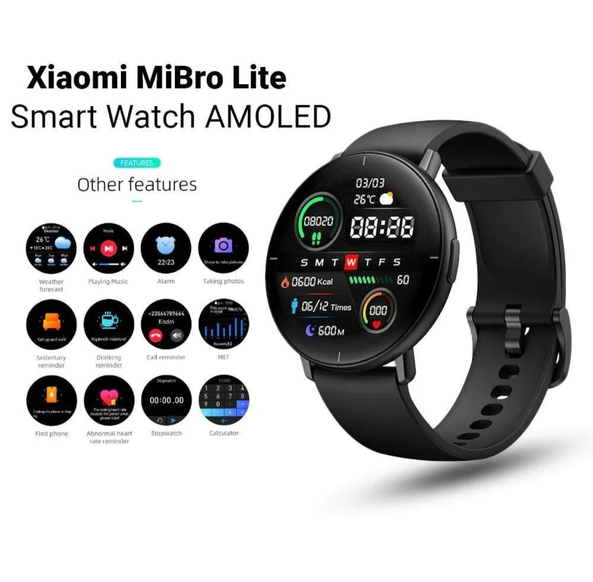 ساعت مچی هوشمند میبرو لایت