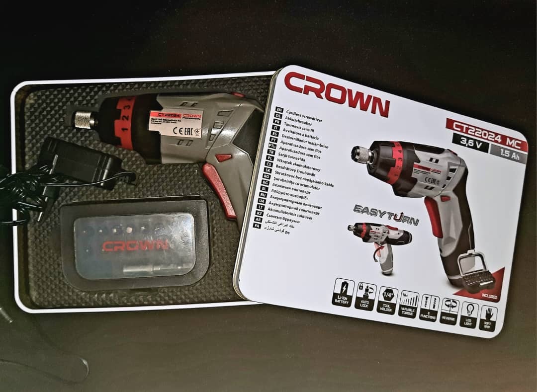 پیچ گوشتی شارژی Crown