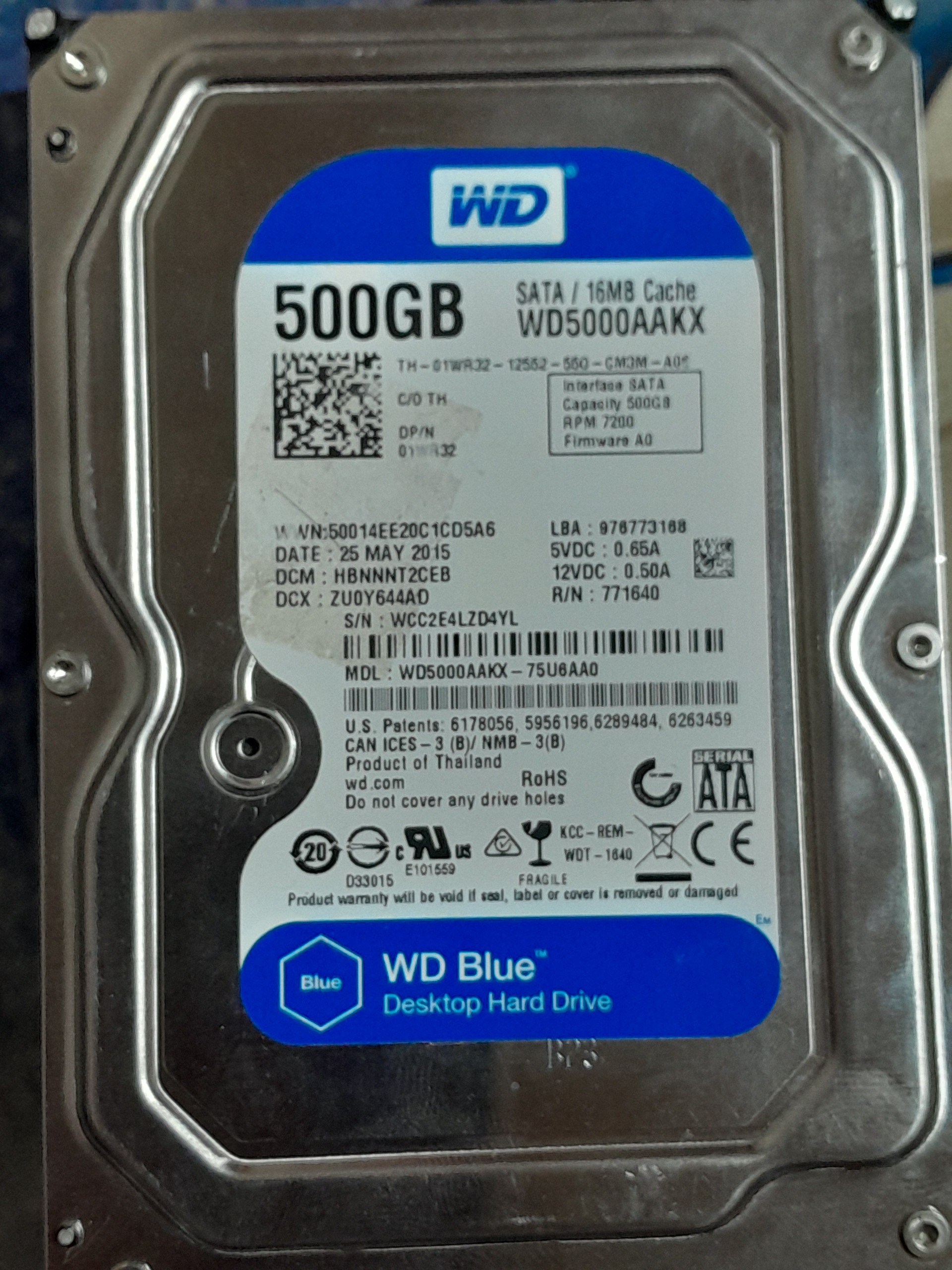 هارد اینترنال وسترن Western Digital Blue 250G