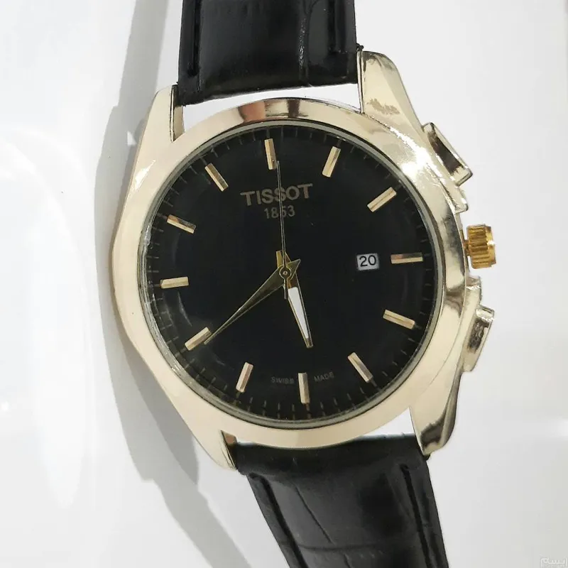 مزایده ساعت چرمی مردانه شیک و رسمی TISSOT کد 49