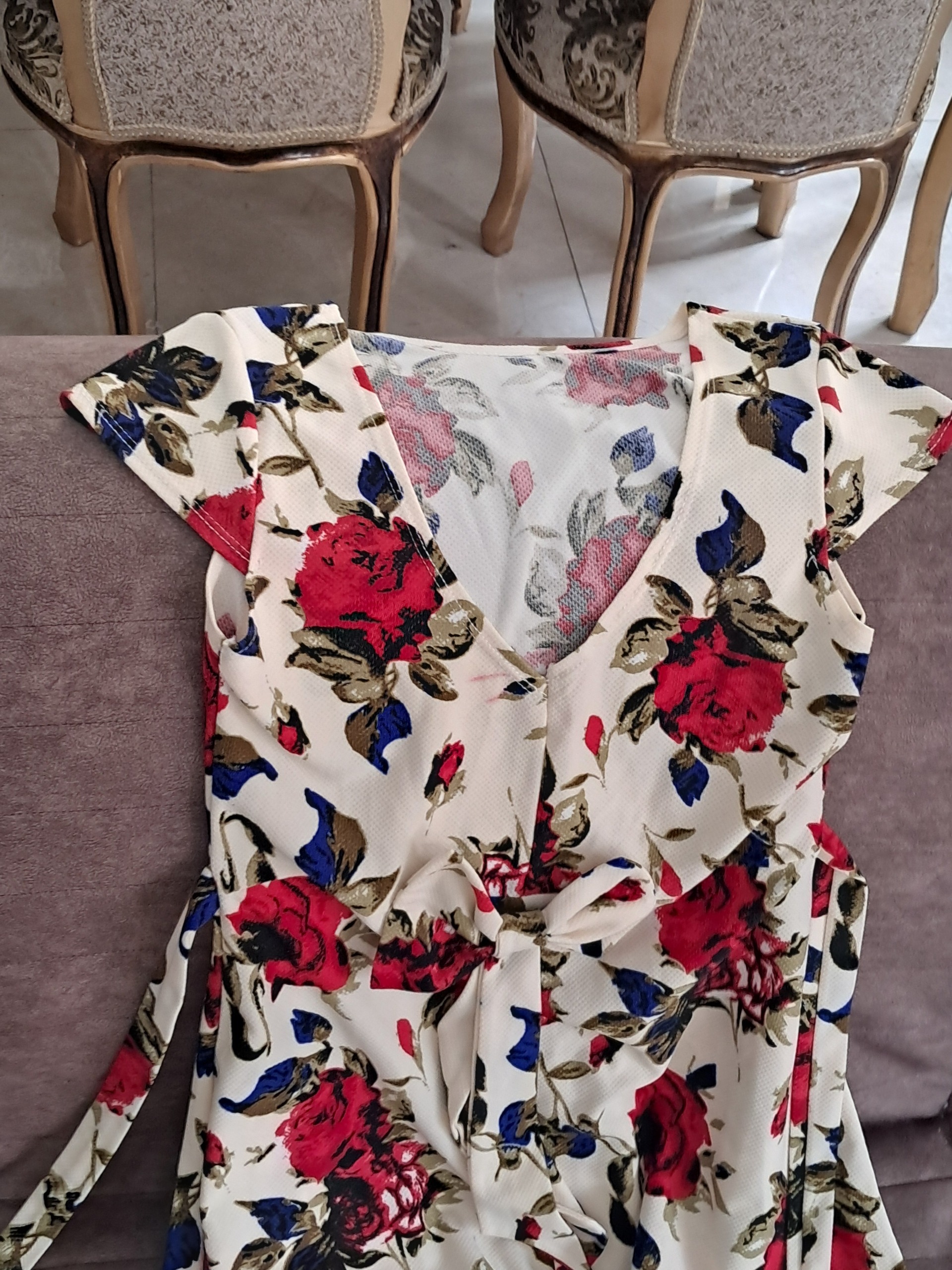 پیراهن بلند دخترانه گل گلی