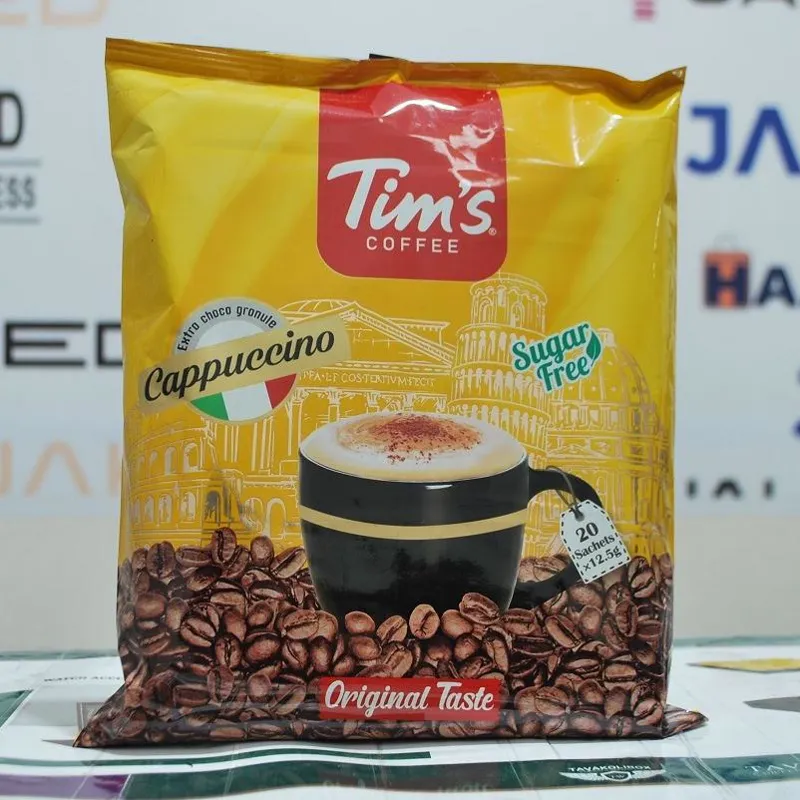 کاپوچینو بدون قند تیمز Tims (رژیمی) بسته 20 عددی