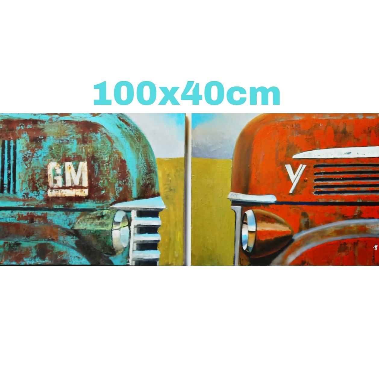 دو تابلو نقاشی رنگ روغن 40در50 نو