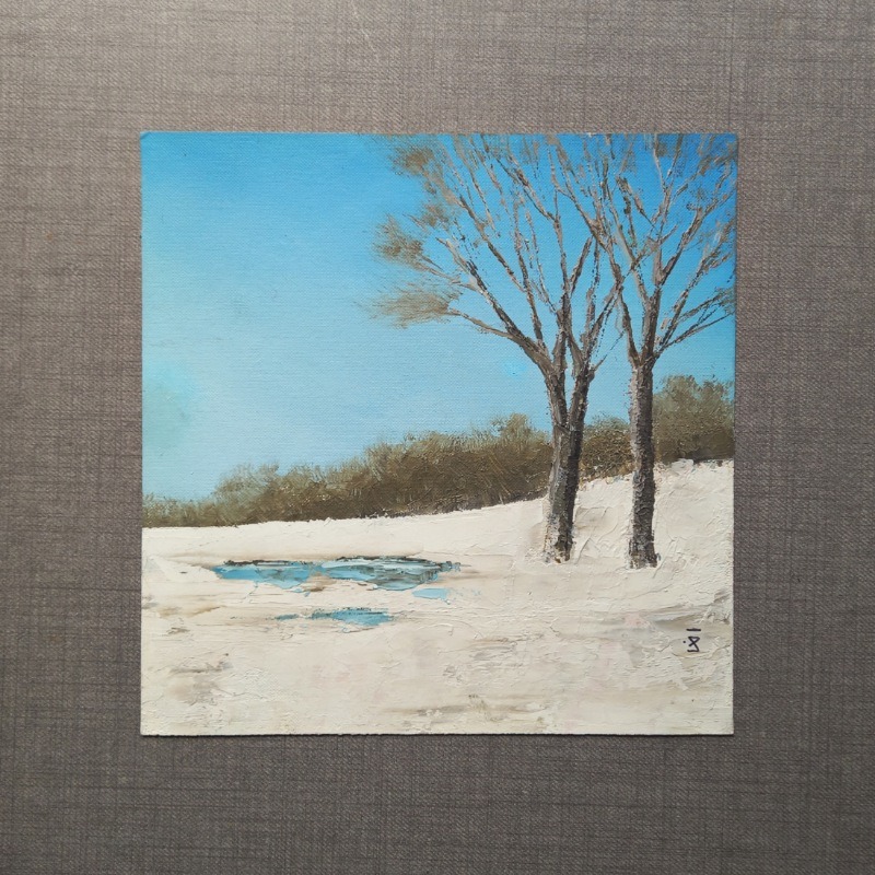 نقاشی رنگ روغن 22در22سانت