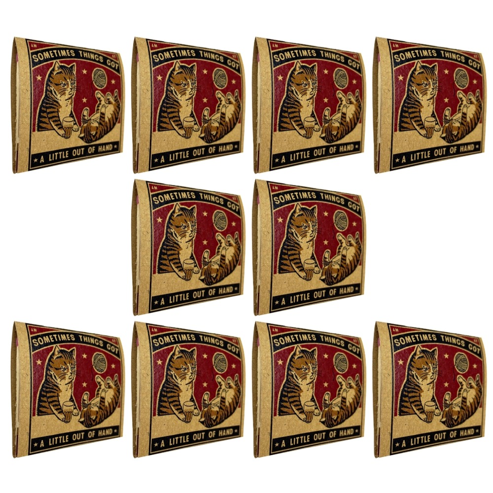 کبریت کتابی مدل گربه بسته 10 عددی