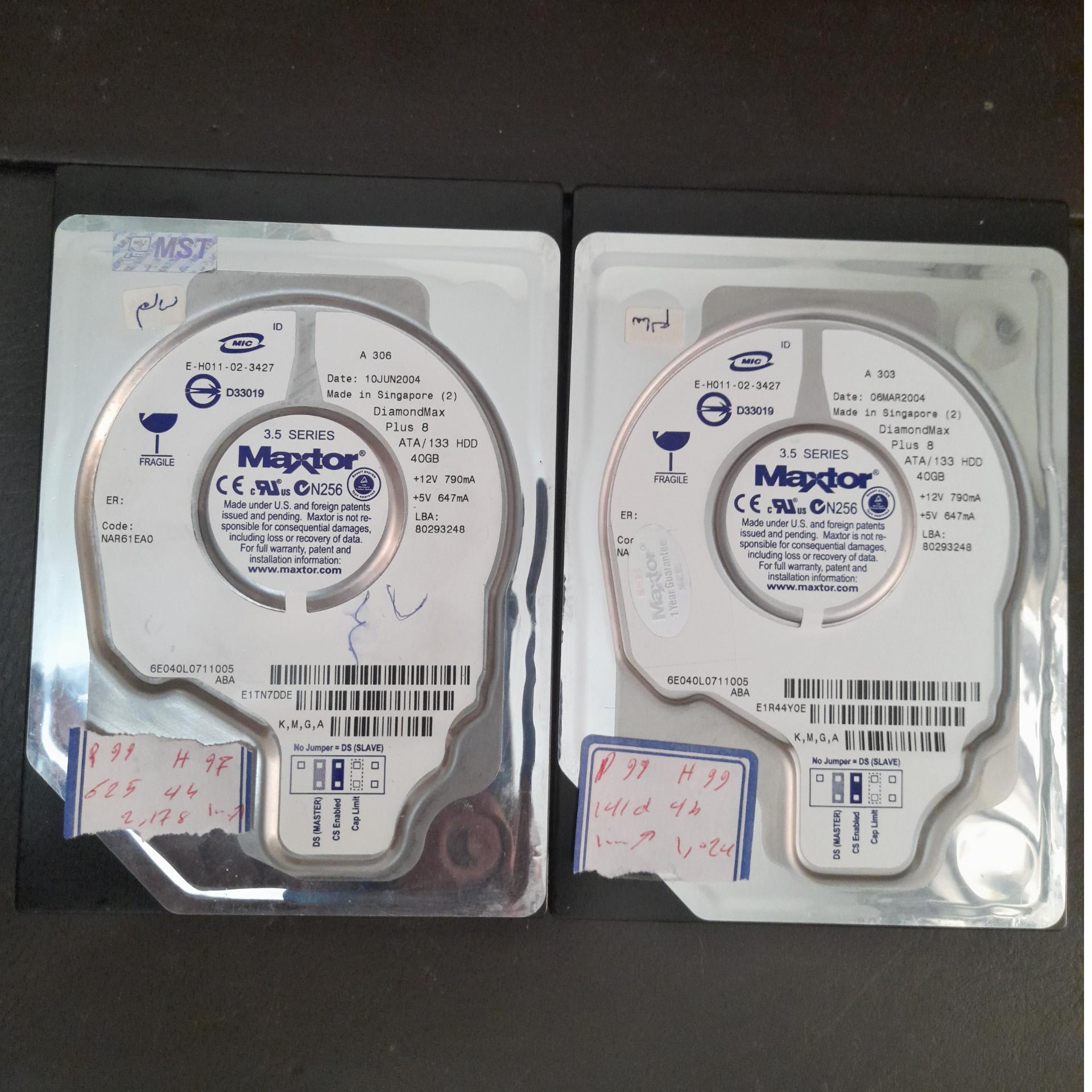 هارد 40 گیگ سلام مجموعه 2عددی ( کد 15)