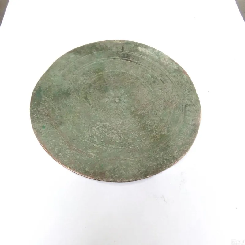 لوازم آرایش قدیمی قاب پشت آیینه قاجاری مسی قلم