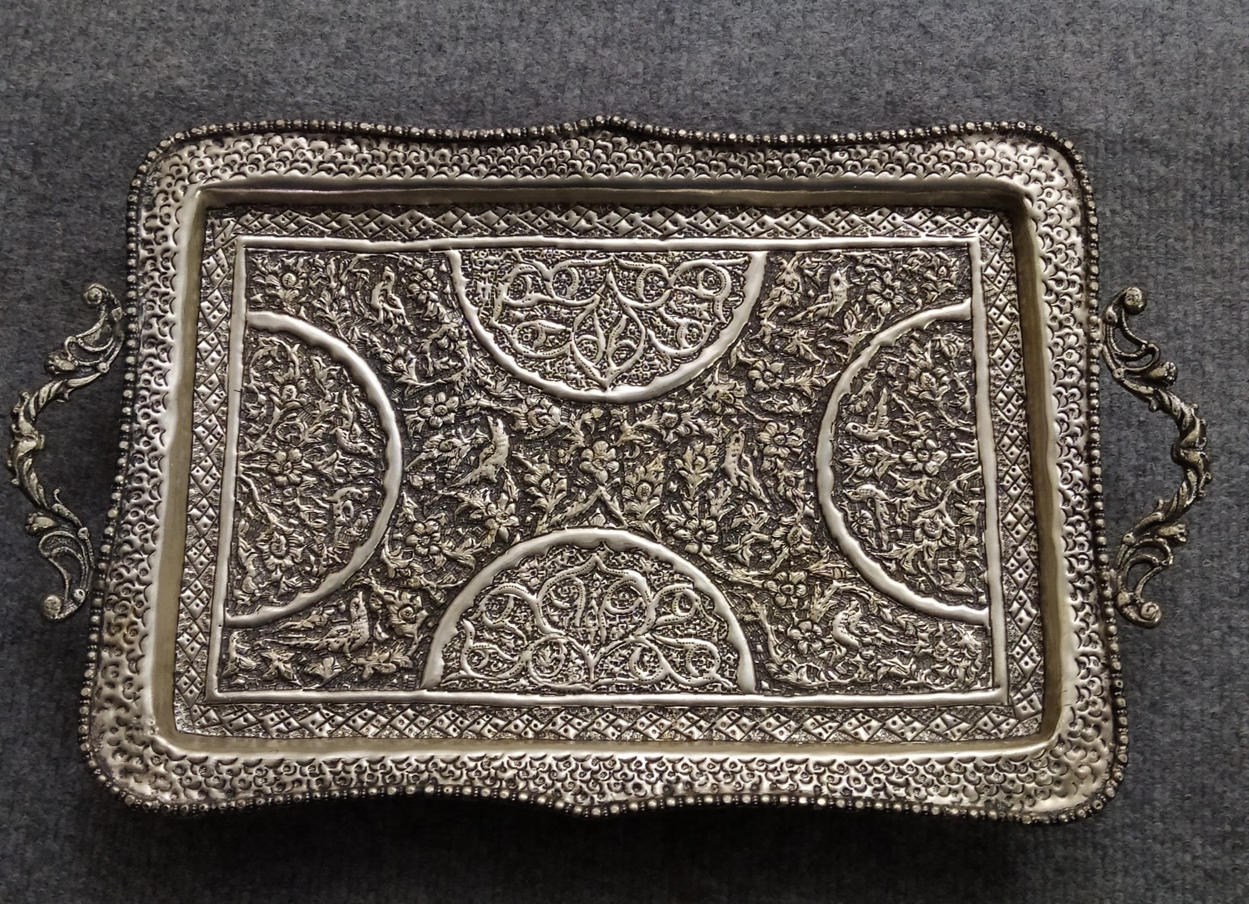 سینی مسی قلم کاری شده