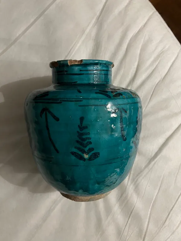 کوزه سفالی کاشانی (مرتبونی)