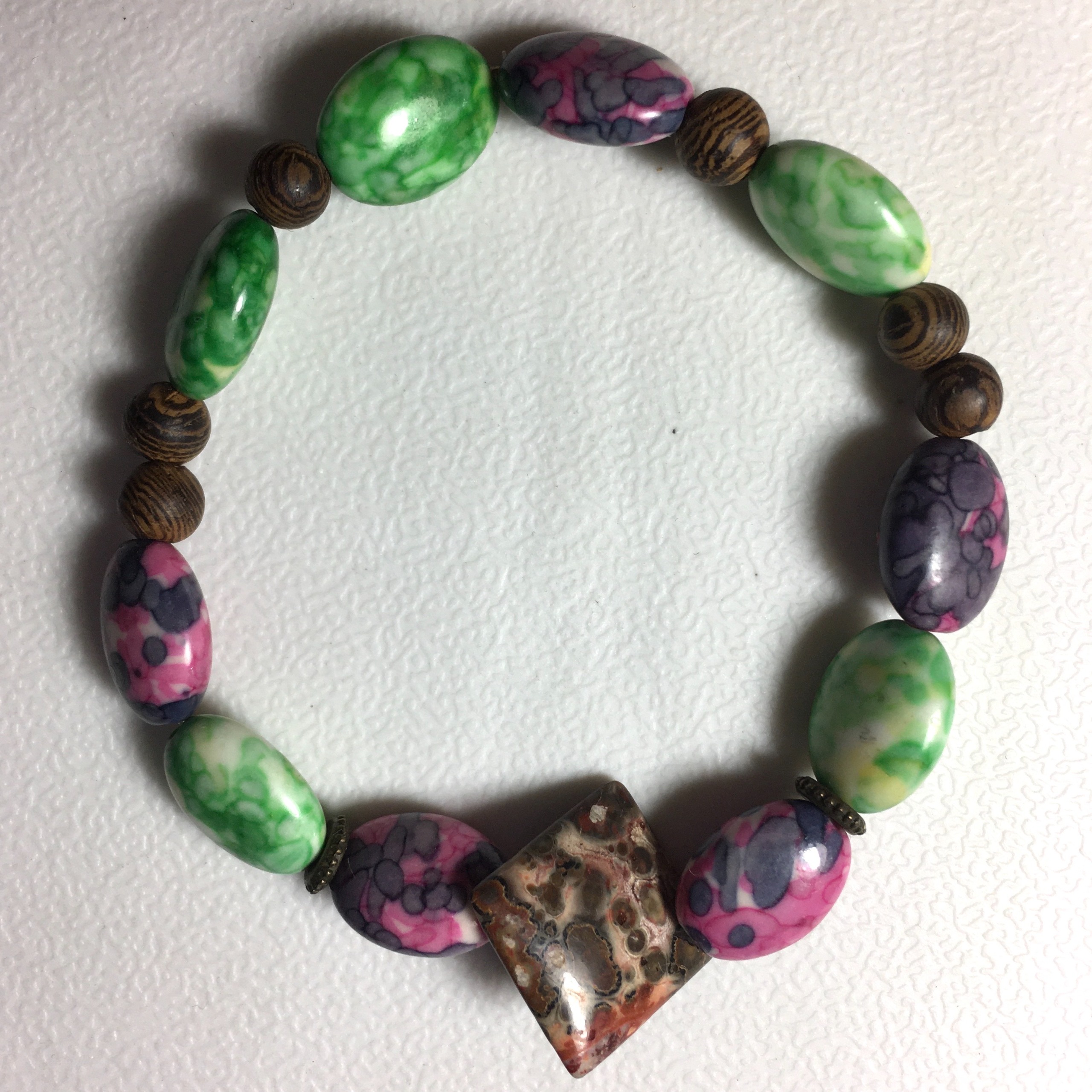 دستبند خاص با سنگ جاسپر طبیعی