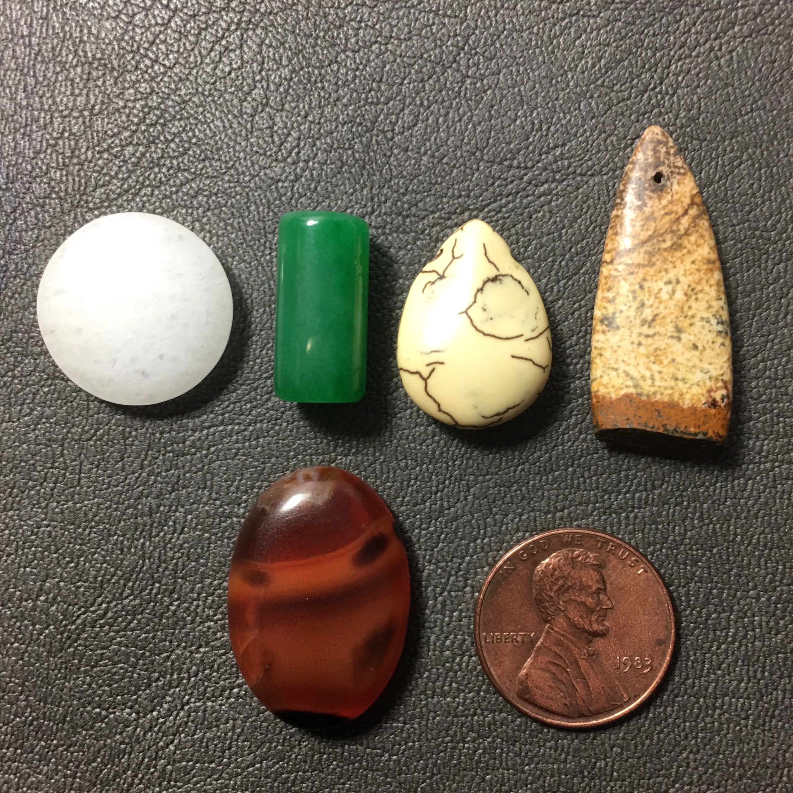 مجموعه 5 عددی نگین سنگ طبیعی