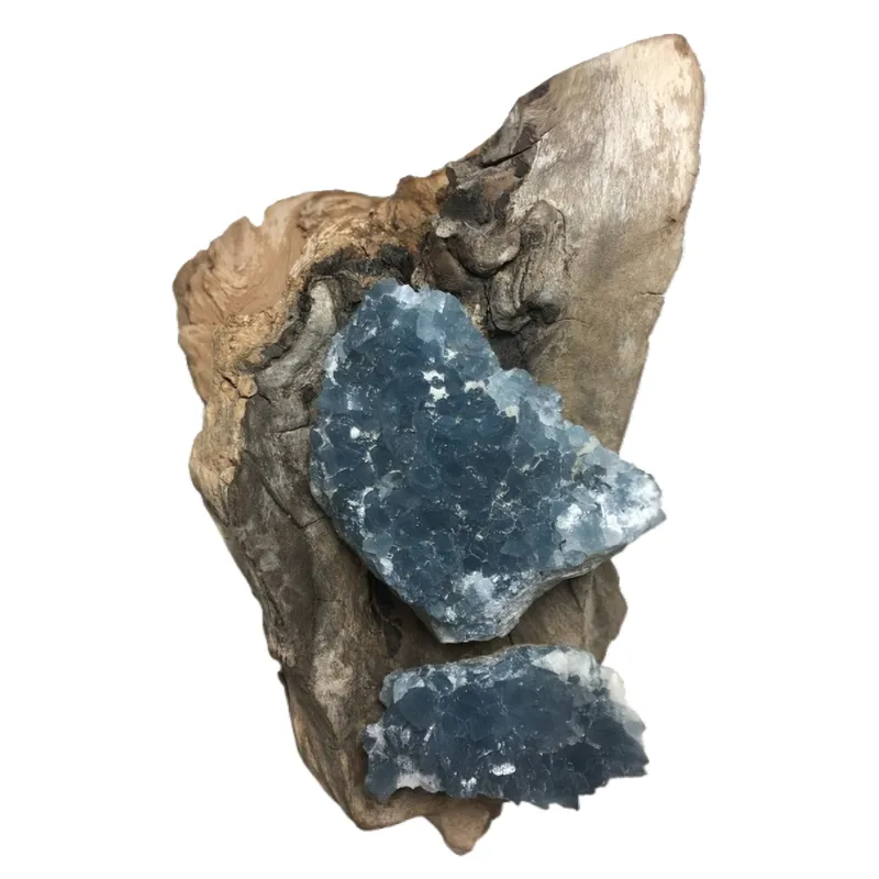 جفت سنگ راف سلستین (Celestine) طبیعی آبی