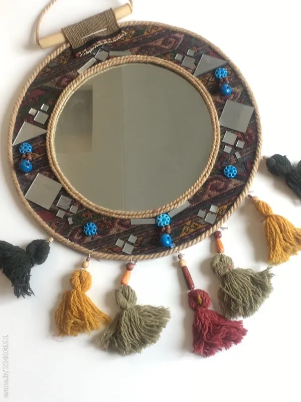 آیینه سنتی و دیوارکوب زیبا و هنری حاشیه گلیم