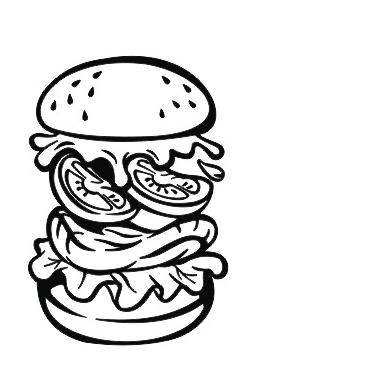 فایل گرافیکی طرح همبرگر / توضیحات دارد