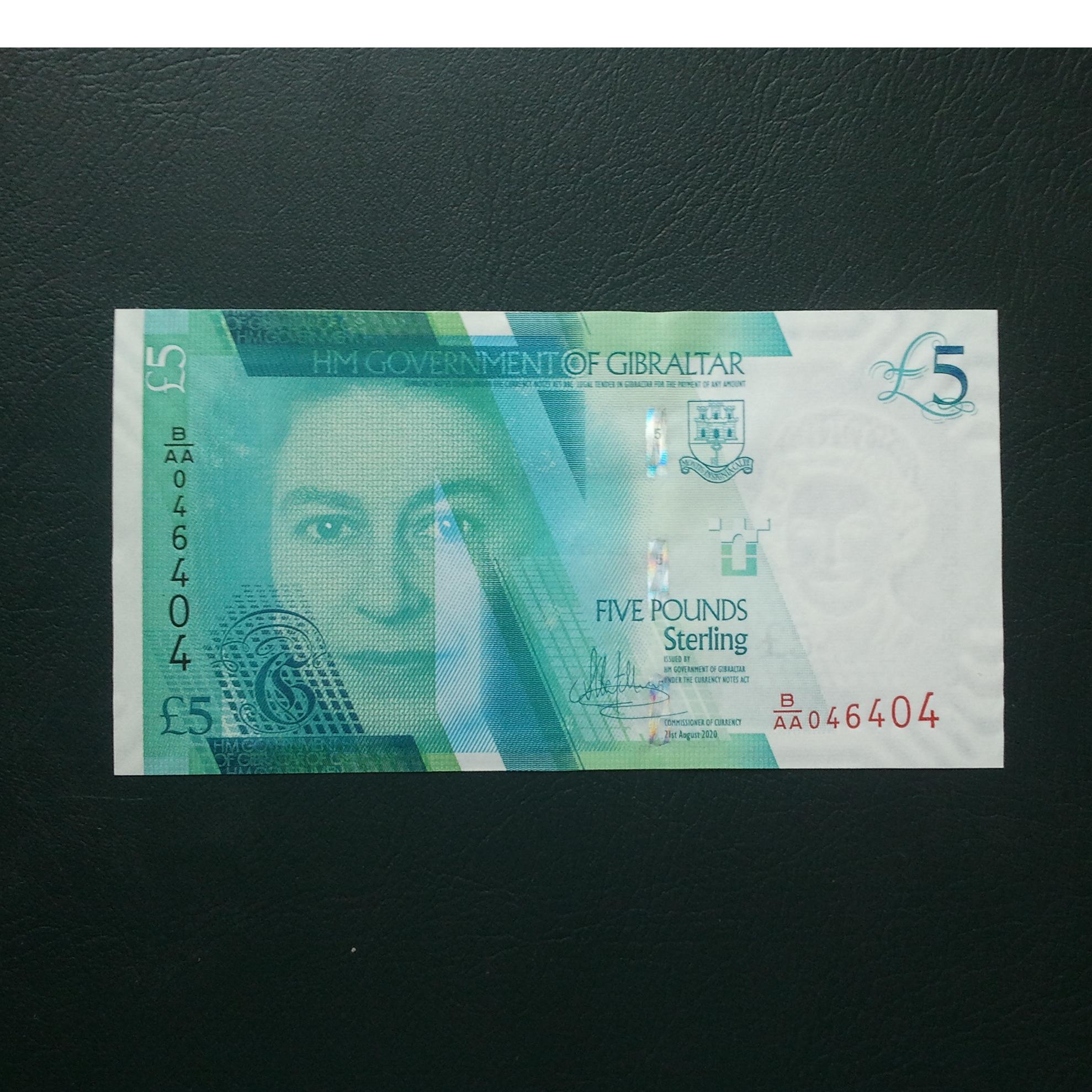 اسکناس تک 5 پوند جبل الطارق 2020