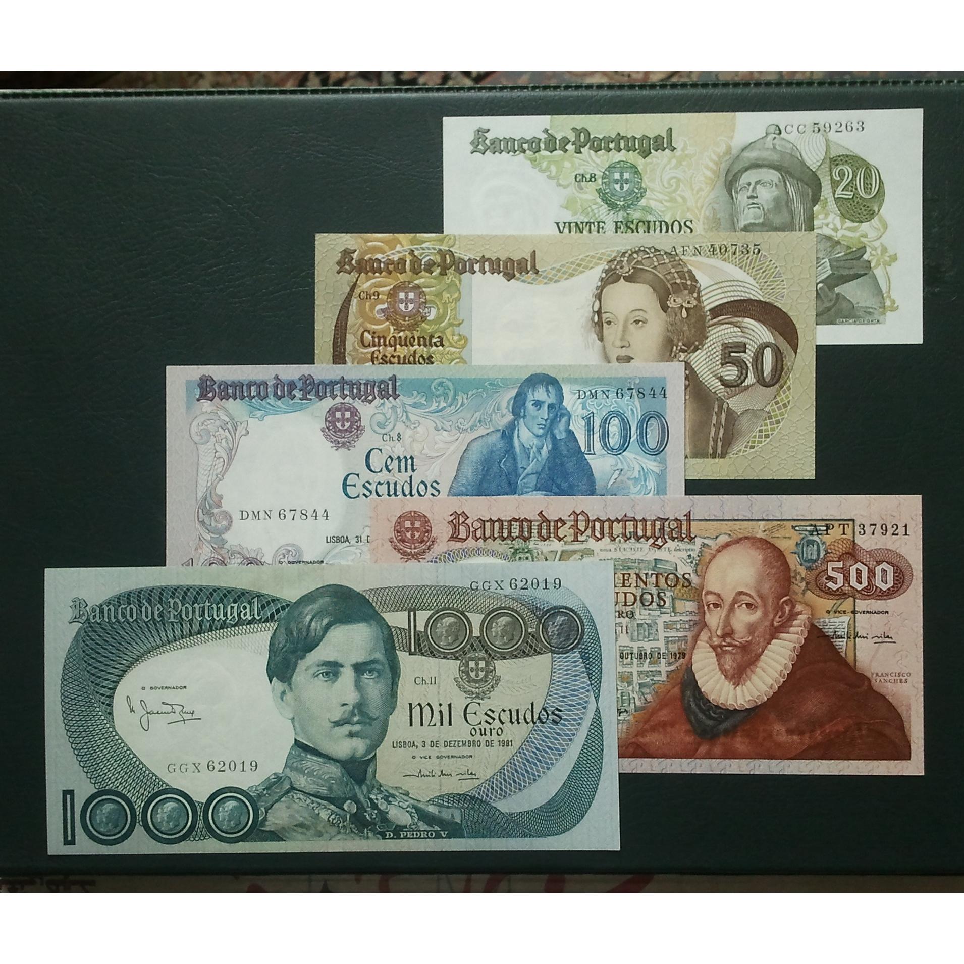 اسکناس ست پنج برگ تک پرتغال سری قدیم