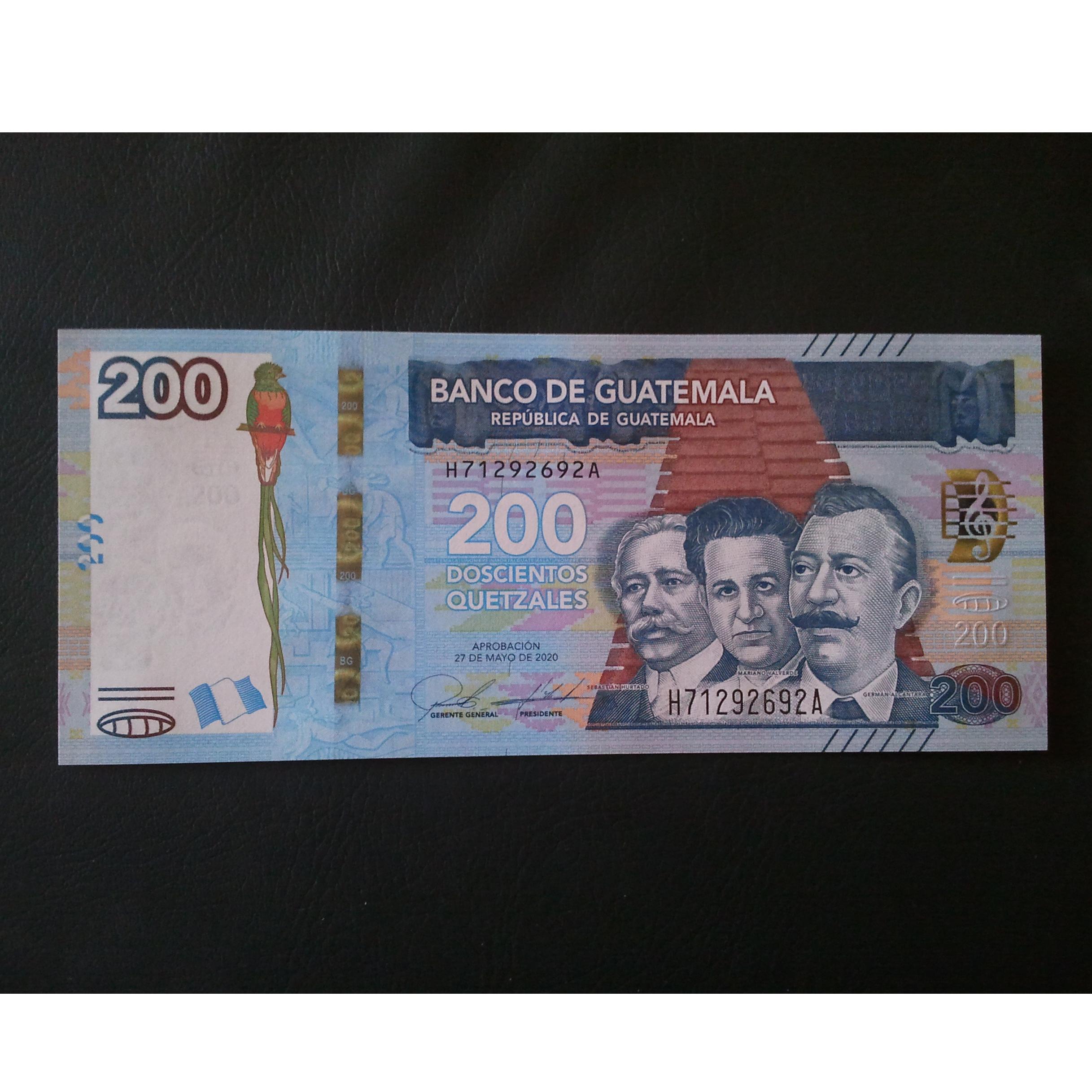 اسکناس تک 200 کوتزال گواتمالا 2020