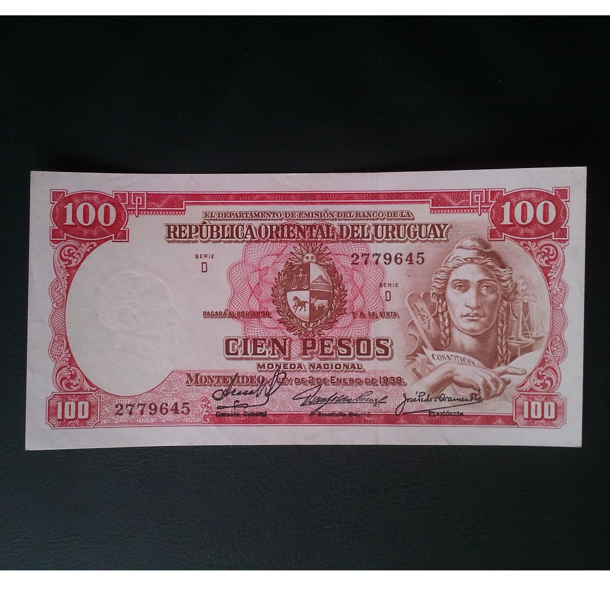 اسکتاس تک 100 پزو اروگوئه 1939