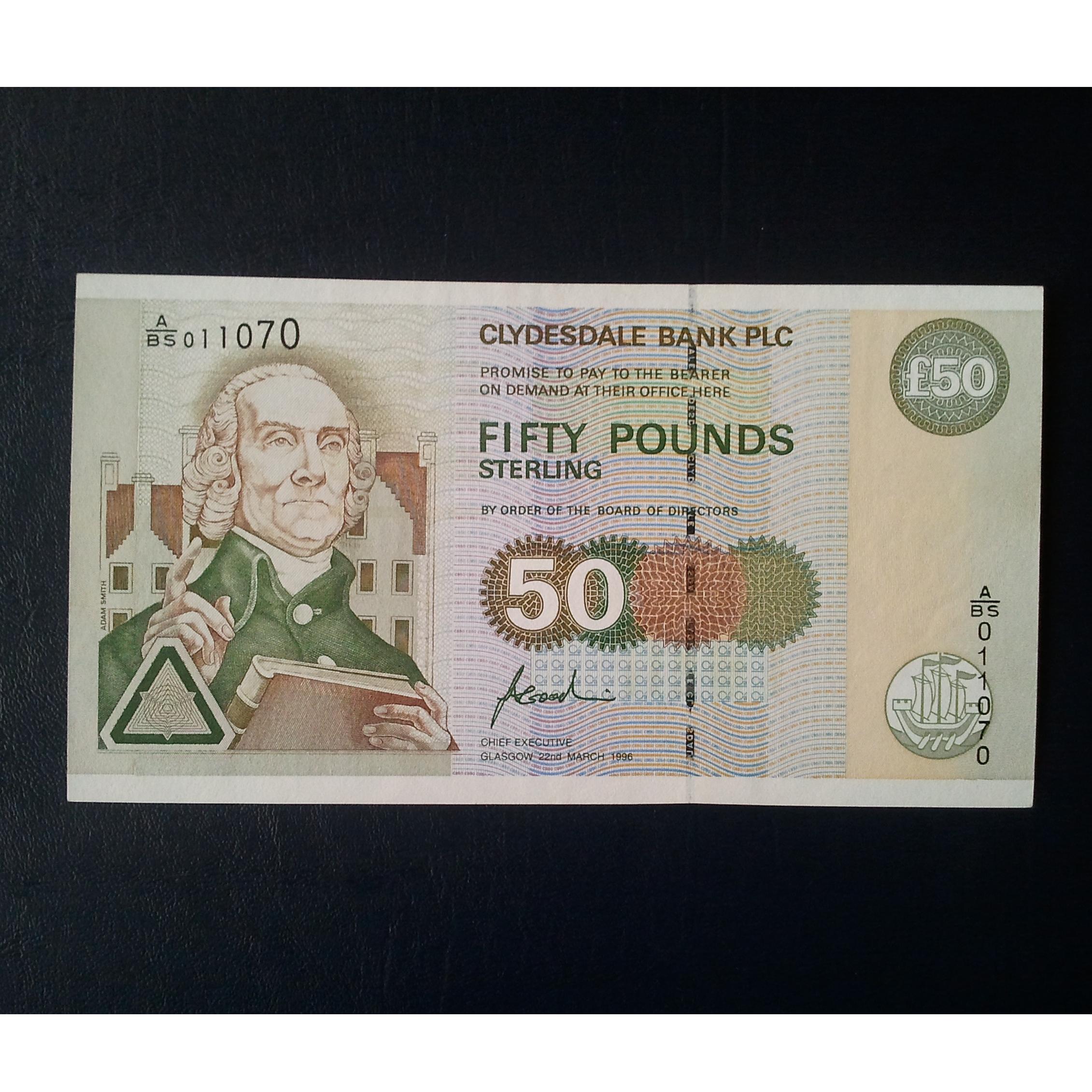 اسکناس تک 50 پوند استرلینگ اسکاتلند 1996