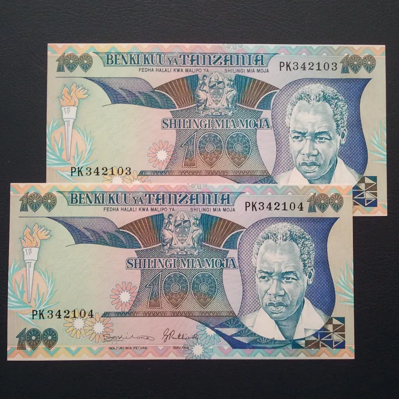 اسکناس جفت 100 شیلینگ تانزانیا 2010