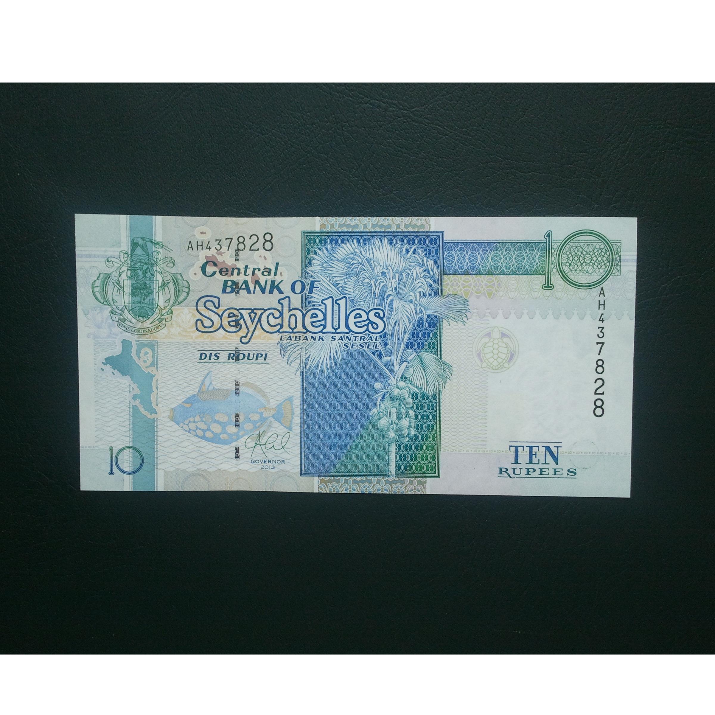 اسکناس  تک  10  روپیه  سیشل   2013