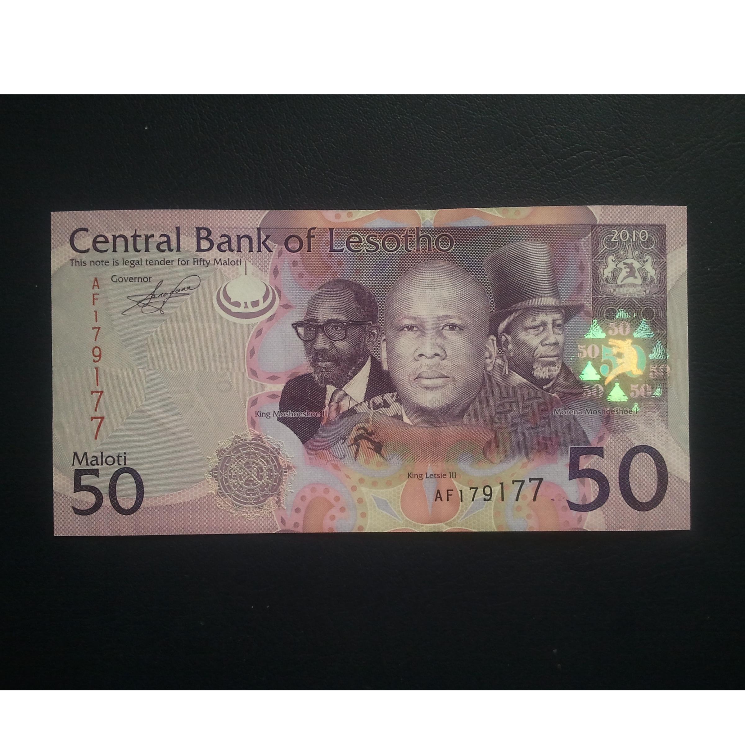 اسکناس تک 50 مالوتی لسوتو 2010