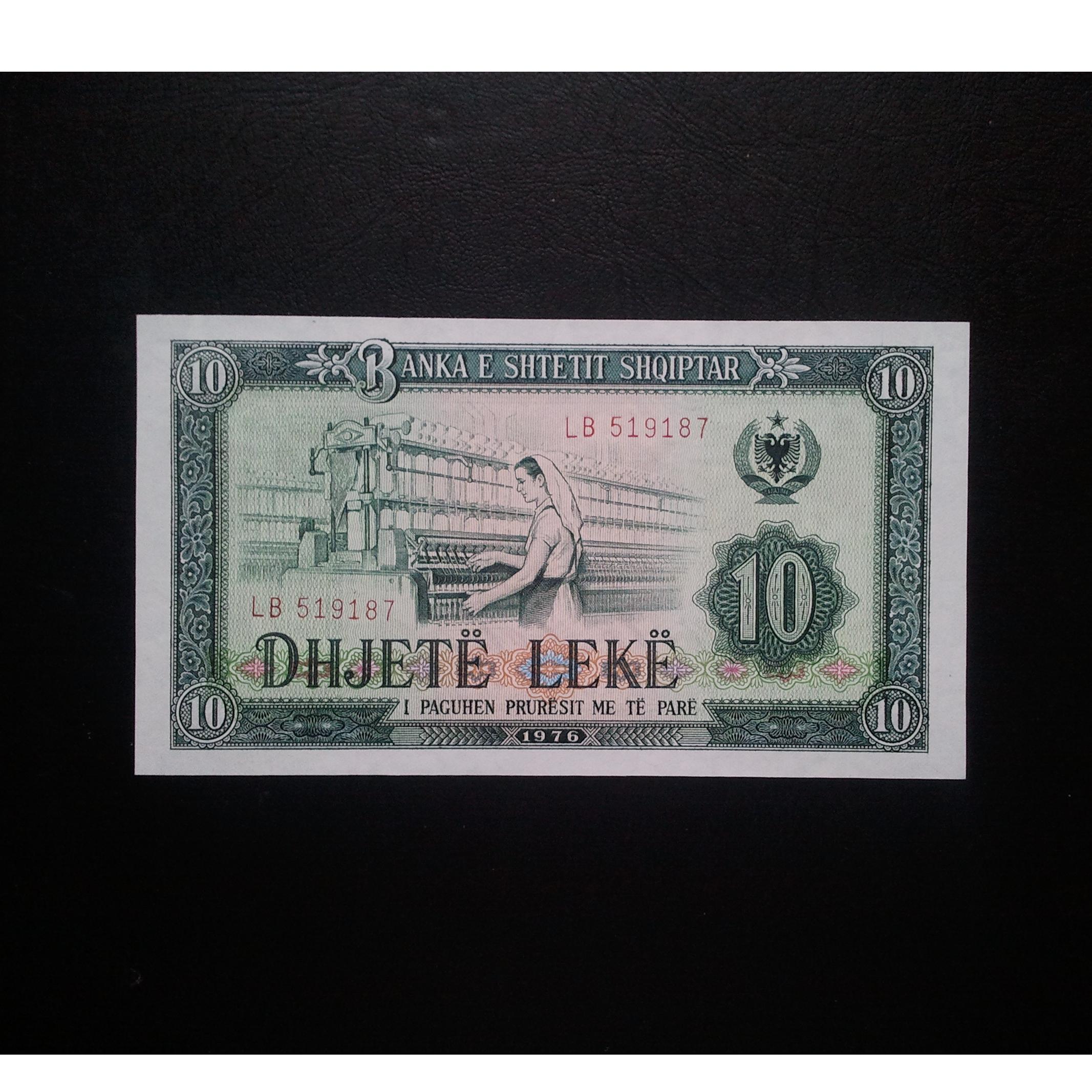 اسکناس تک 10 لک آلبانی 1976