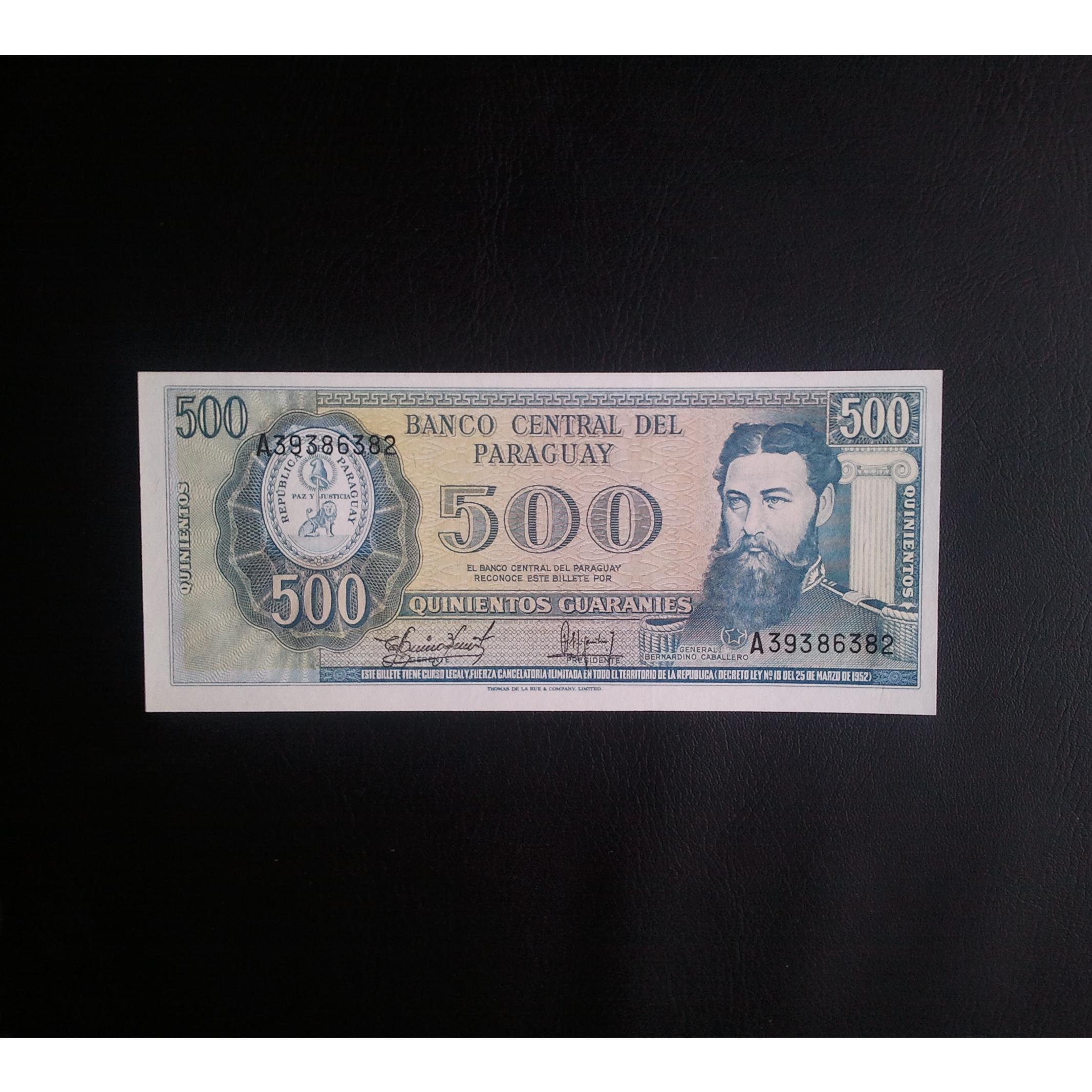 اسکناس تک 500 گورانی پاراگوئه 1952