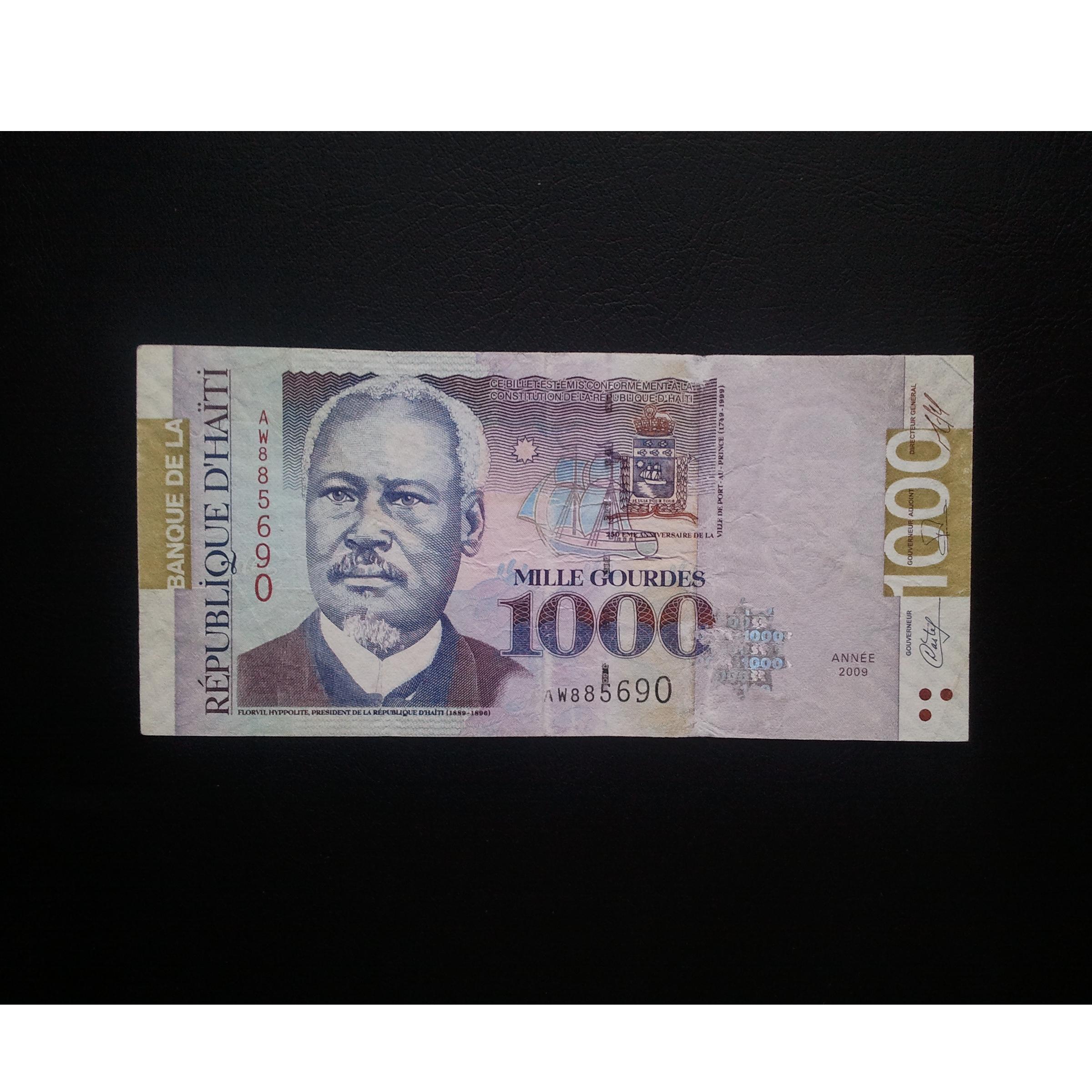 اسکناس تک 1000 گورد هاییتی 2009
