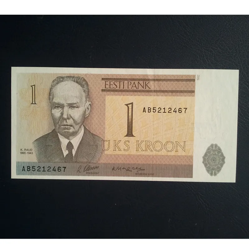 اسکناس  تک  1   کرون  استونی    1992