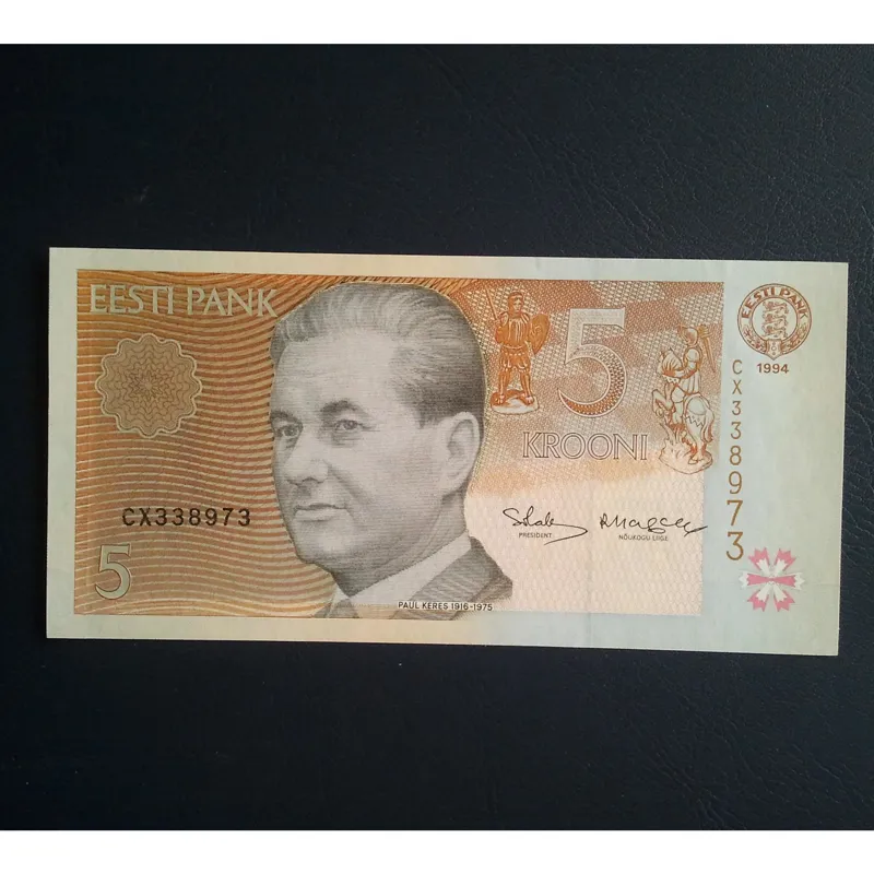 اسکناس  تک  5  کرون  استونی    1994