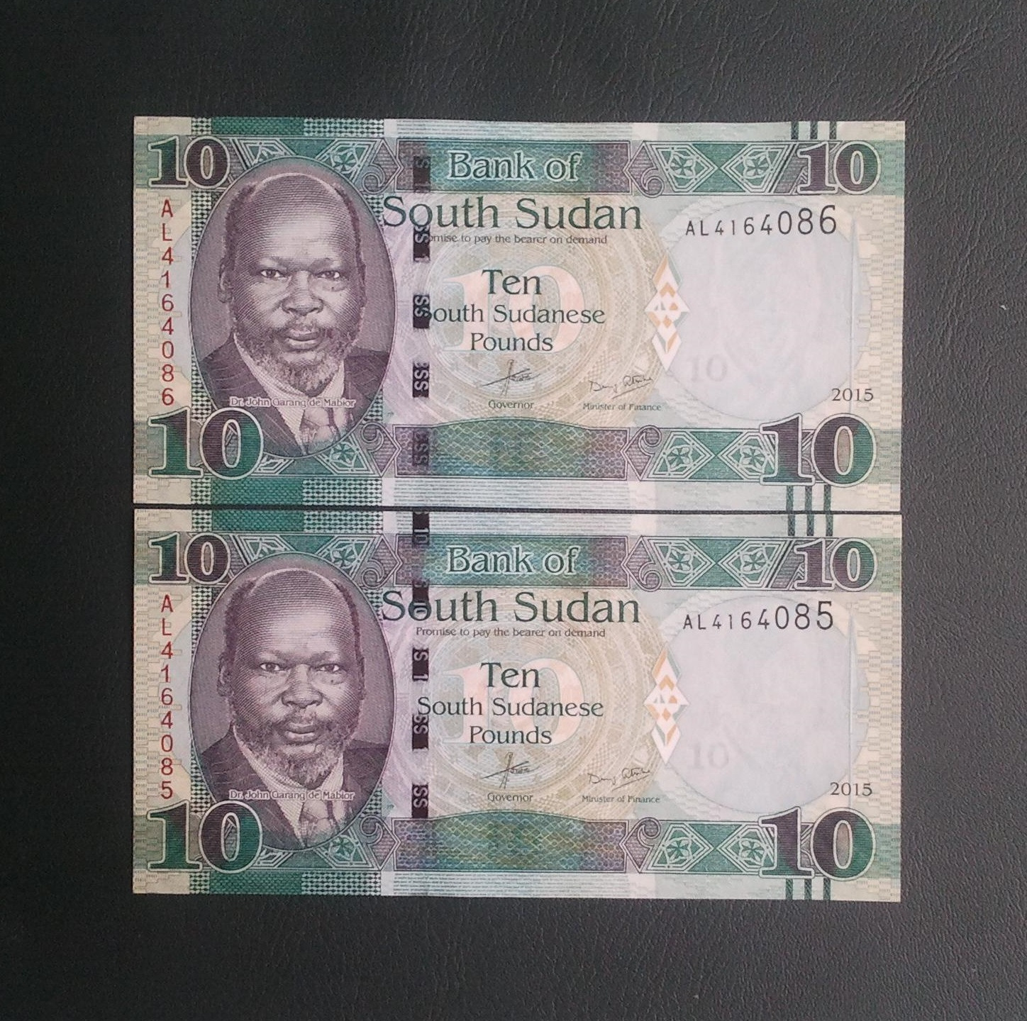 اسکناس تک 10 پوند سودان جنوبی 2015 xیک برگx