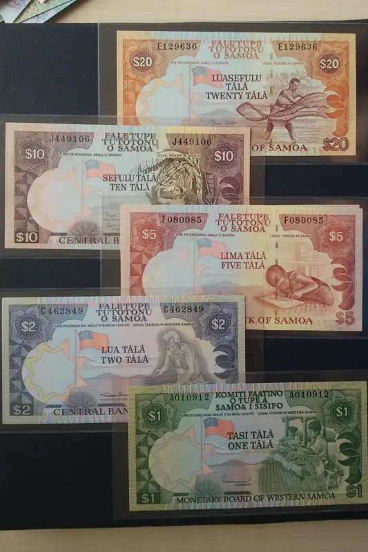 اسکناس ست پنج برگ تک تالا ساموآ