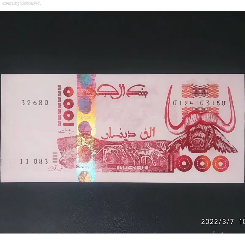 اسکناس تک 1000 دینار الجزایر 1998