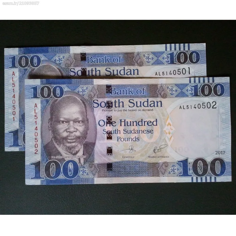 اسکناس تک 100 پوندسودان جنوبی 2017 یک برگ