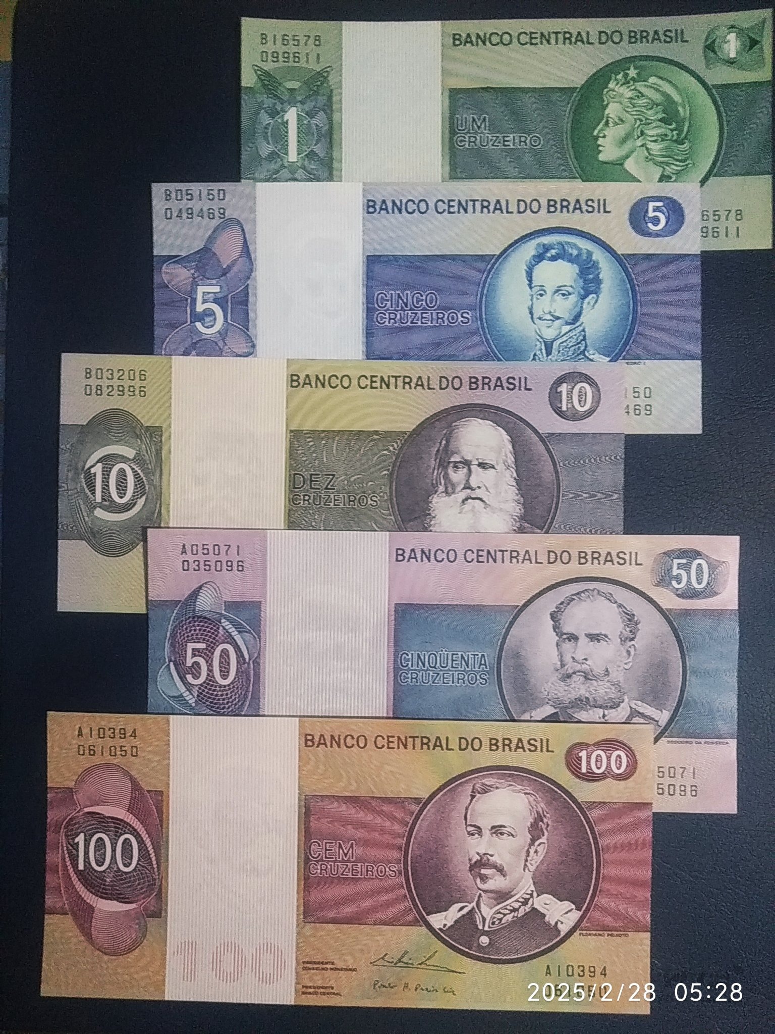 اسکناس ست پنج برگ تک برزیل دهه 70