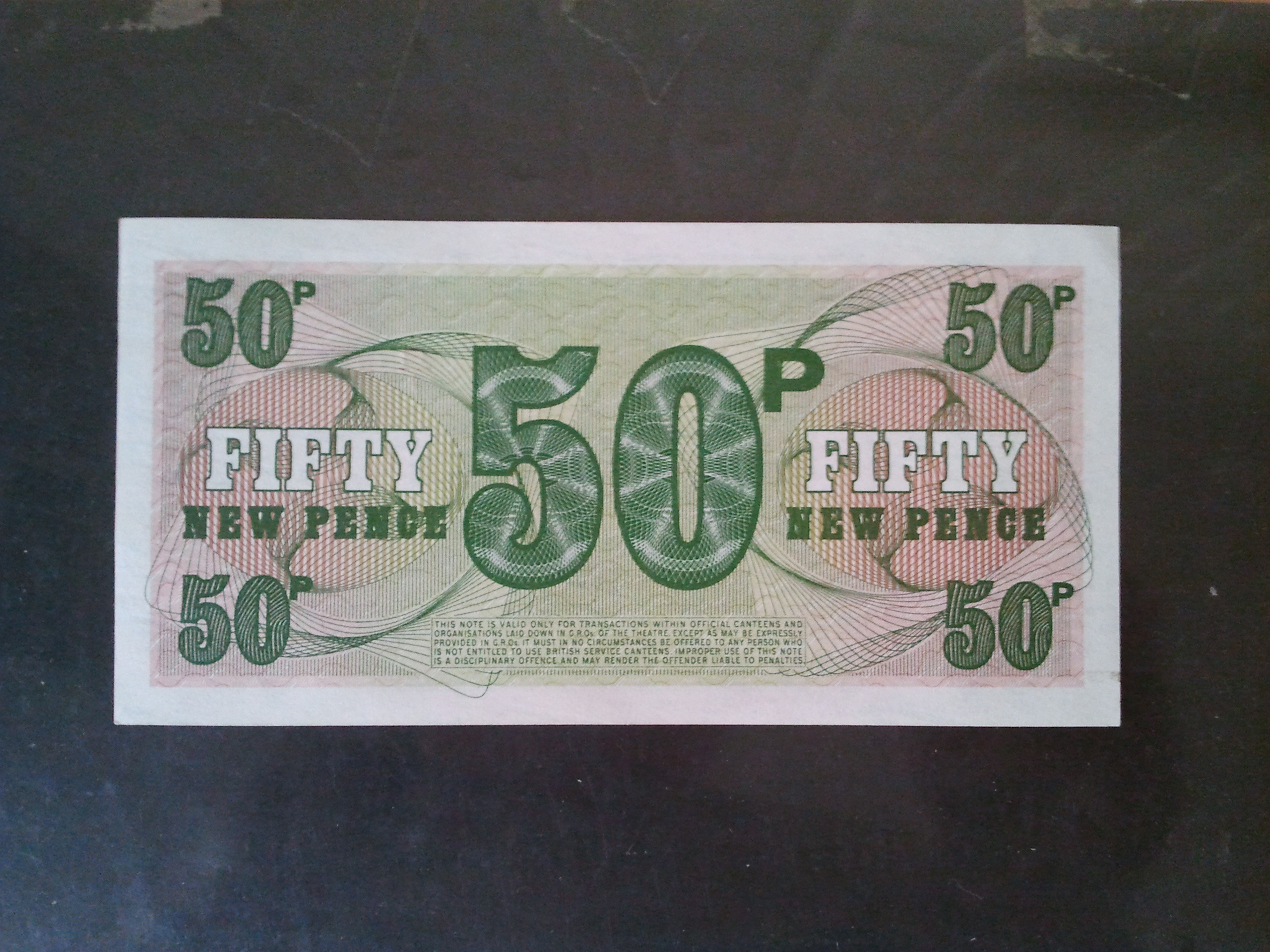 اسکناس تک 50 پنس نیروهای مسلح انگلستان