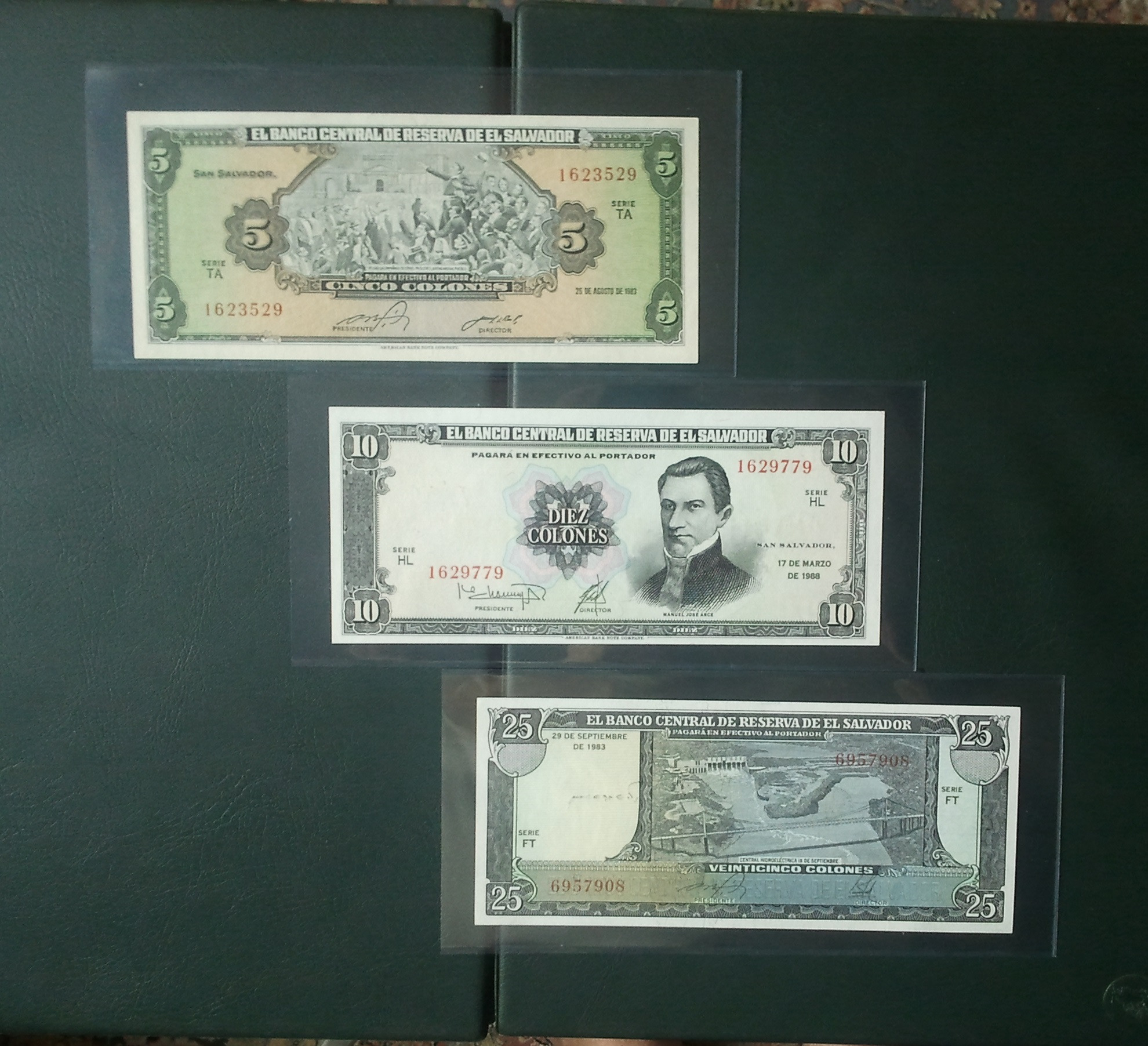 اسکناس ست سه برگ تک السالوادور