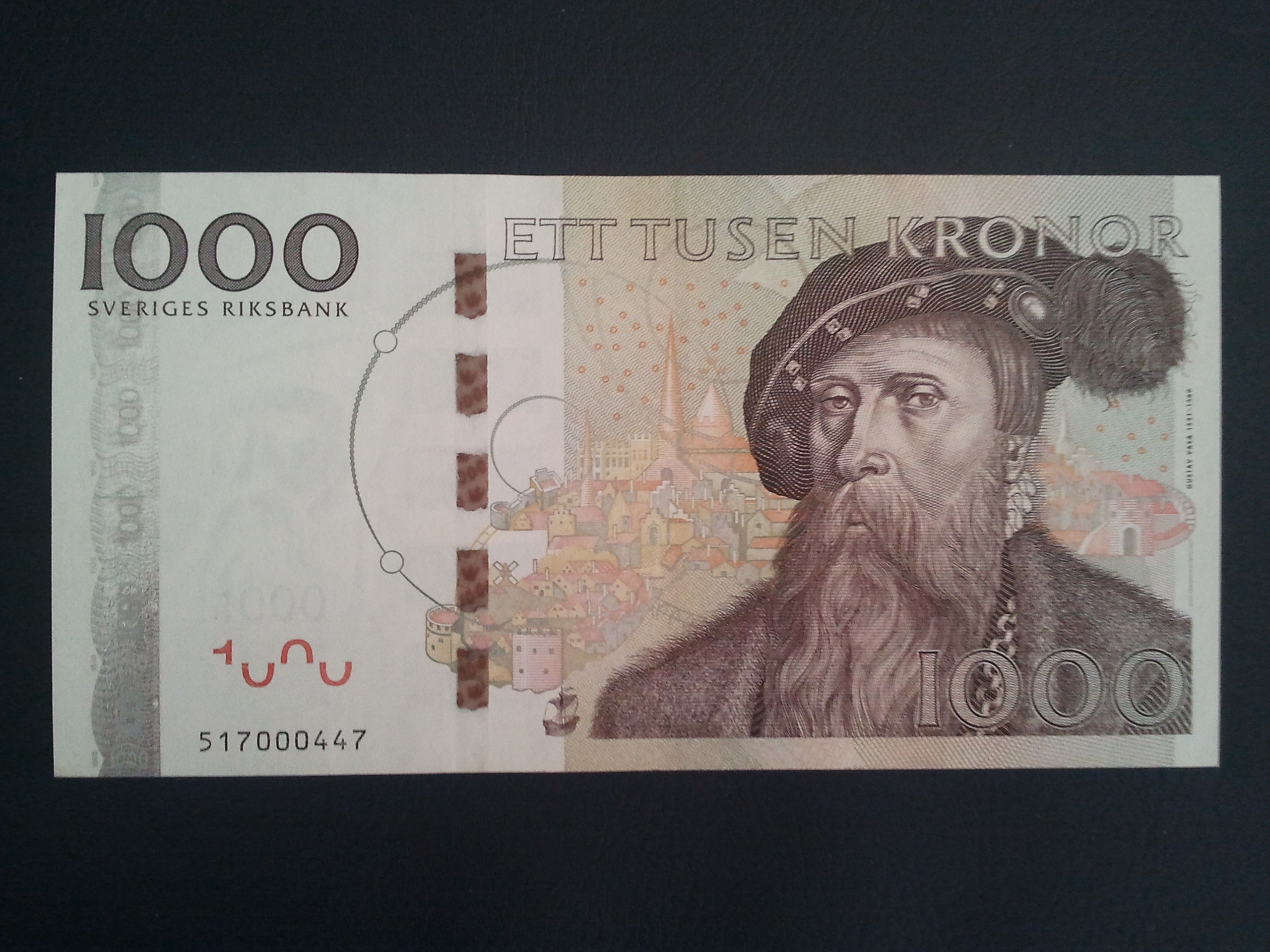اسکناس تک 1000 کرون سوئد 1992