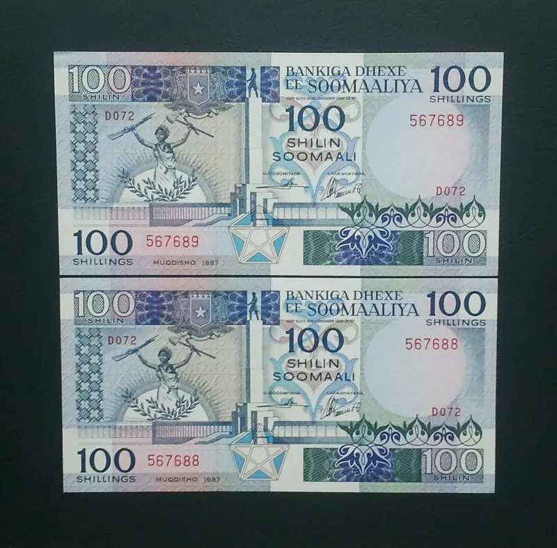 اسکناس تک 100 شیلینگ سومالی 1987 یک برگ