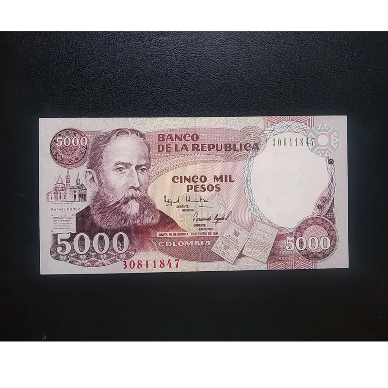 اسکناس تک 5000 پزو کلمبیا 1994