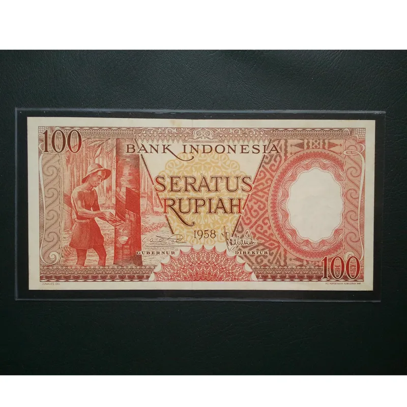 اسکناس تک 100 روپیه اندونزی 1958