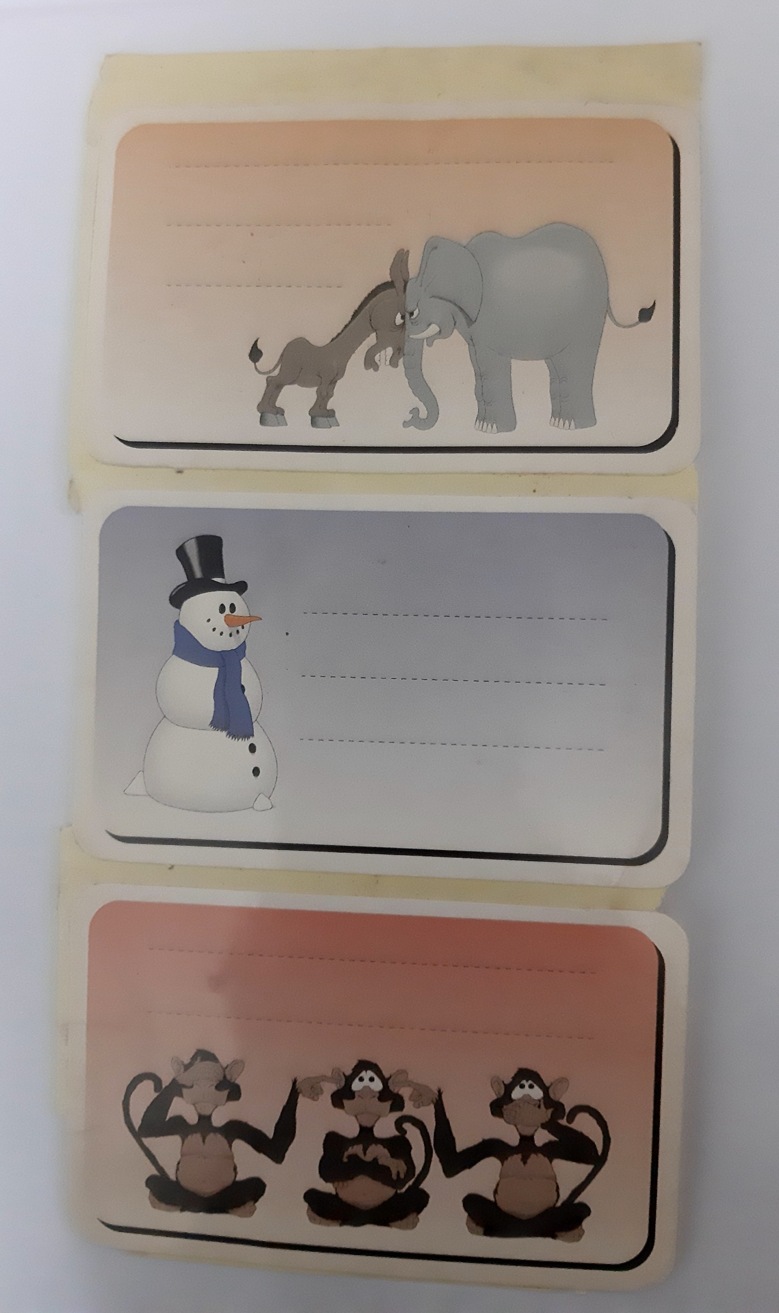 برچسب قدیمی کارتونی اسم و فامیل