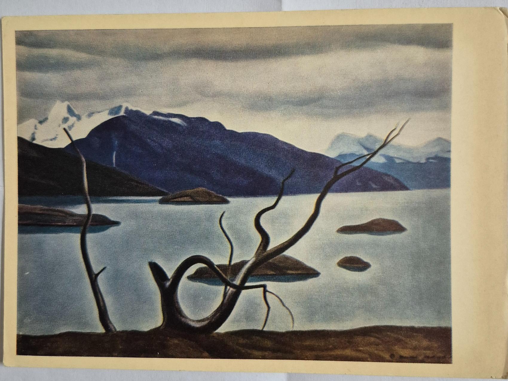 کارت پستال قدیمی رنگ روغن تنگه دریاسالاری