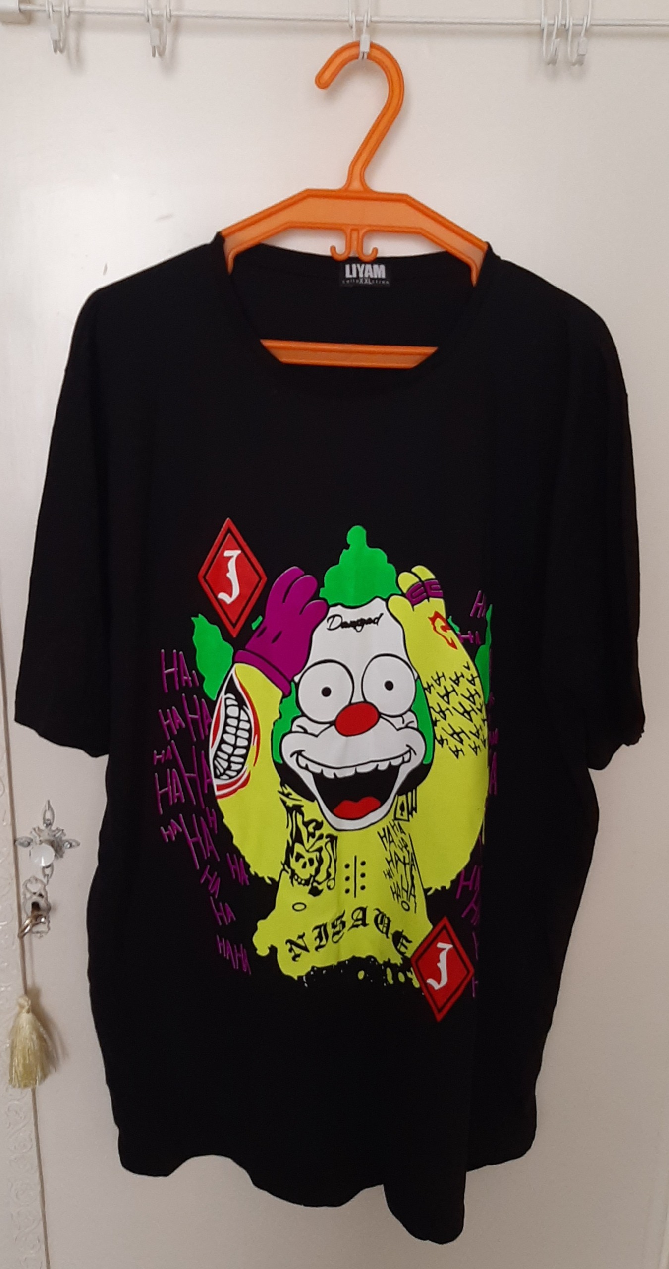 تیشرت مشکی لش شبرنگی سیمسون ها سایز 2XL