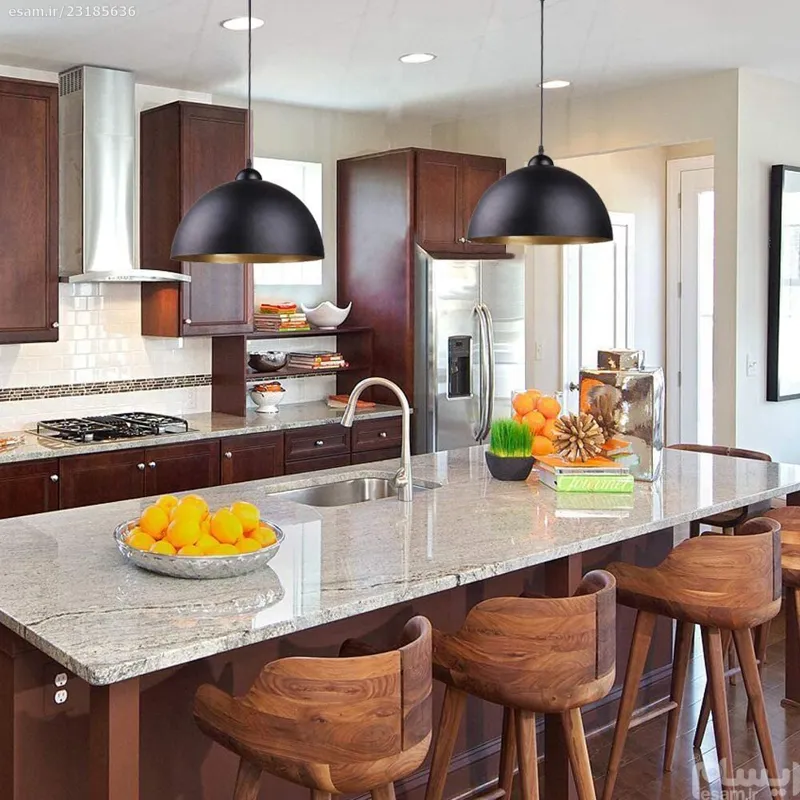 چراغ آویز مشکی مدرن Frideko