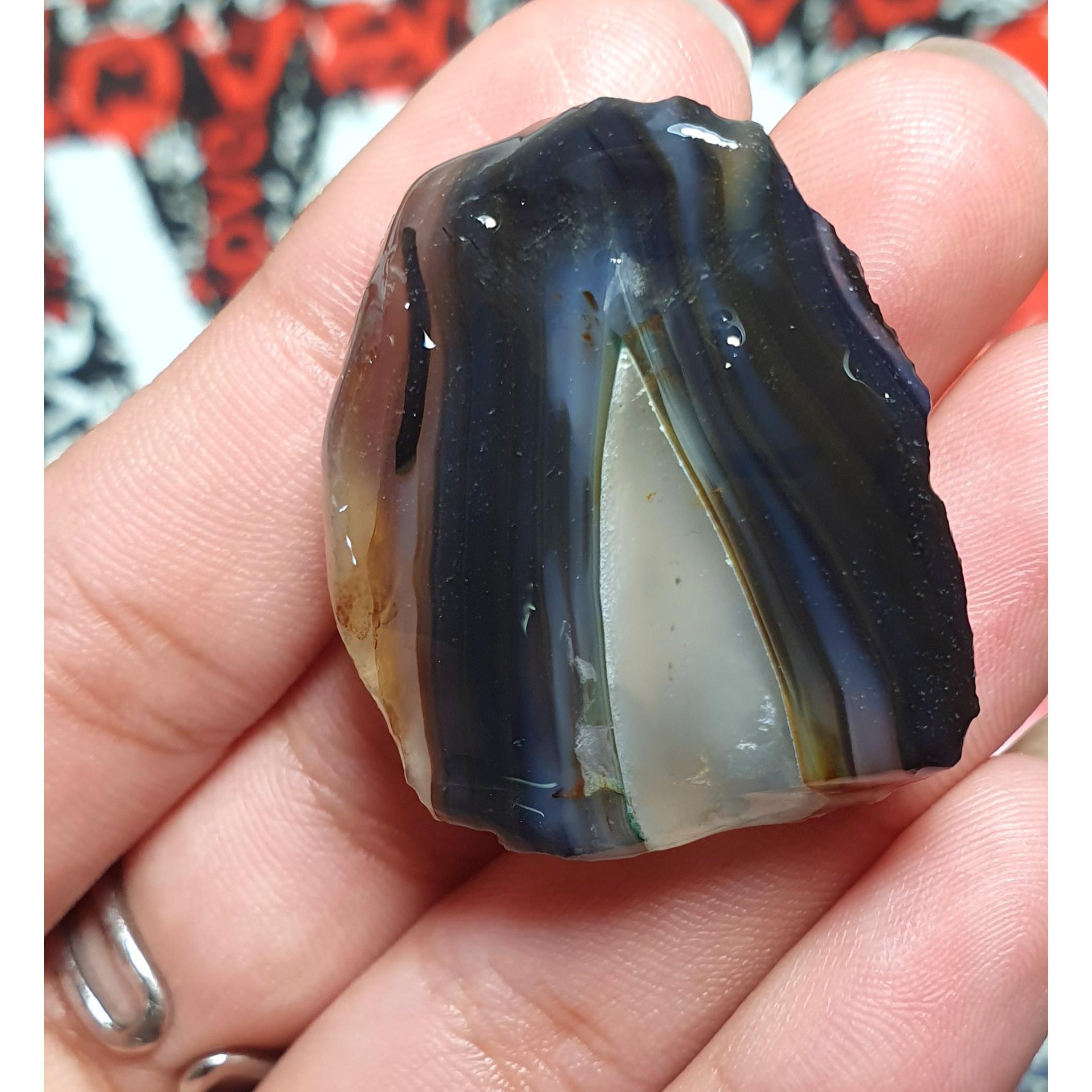 اسلایس عقیق کبود سلیمانی نفیس و چشم نواز