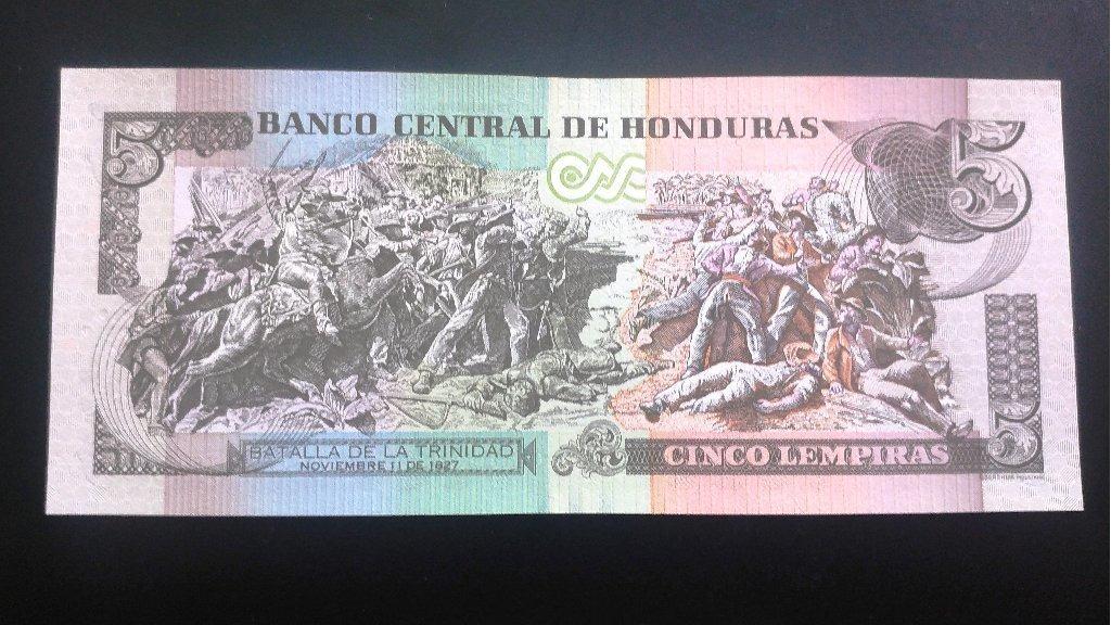 اسکناس 5 لِمپیرای جمهوری هندوراس